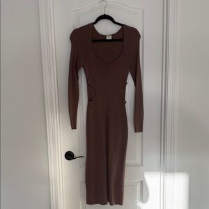 Brown Abercrombie cutout dress